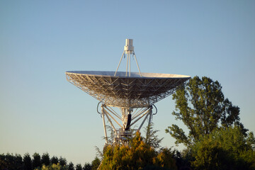 radio telscope used at astronomical observatory in Torun, Poland