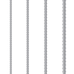 Rebars, Reinforcement Steel Isolated on White Background. Construction Metal Armature.