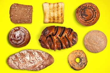 Tasty aroma fresh Pastry set