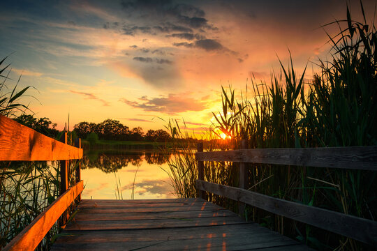 sunset on the lake © Tomek