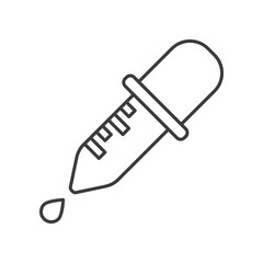 Eye dropper concept line icon. Simple element illustration. Eye dropper concept outline symbol design from medical set. Can be used for web and mobile on white background