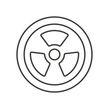 recommend clip art: Radiation sign concept line icon. Simple element illustration. Radiation sign concept outline symbol design from medical set. Can be used for web and mobile on white background