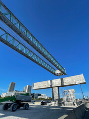 Ramp construction on Dolphin Expressway, Miami, Florida, USA
