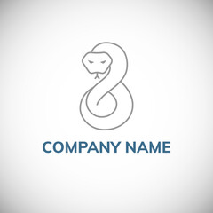 Snake logo design. Vector illustration