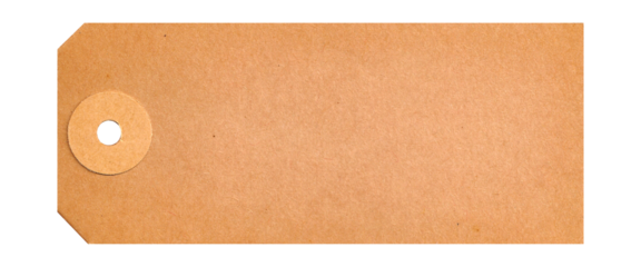 Brown Label Tag isolated