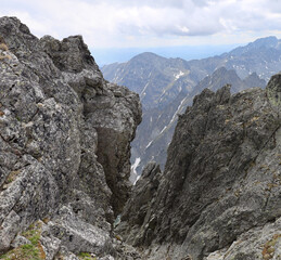 Vidlove Sedlo passage in Slovak Vysoke Tatra 