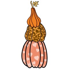 Set of pumpkin on white background, Happy Fall Yall PNG