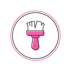 Filled outline Shaving brush icon isolated on white background. Barbershop symbol. Vector