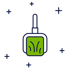 Filled outline Dustpan icon isolated on white background. Cleaning scoop services. Vector