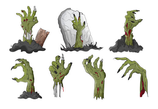 Zombie Hands Coming Out of Ground