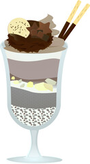 おいしそうなチョコのパフェ