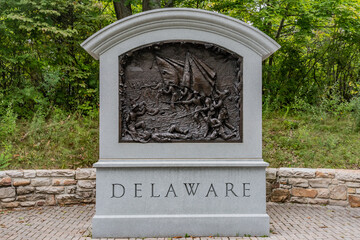 Monument to the State of Delaware, Gettysburg National Military Park Pennsylvania USA, Gettysburg,...