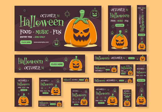 Halloween Web Banner Ads