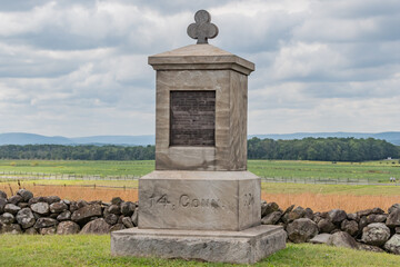 Monument to the 14th Connecticut Volunteer Infantry Regiment, Gettys National Military park, Pennsylvania, USA, Gettysburg, Pennsylvania