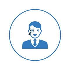 Retina people eye scanner icon | Circle version icon |