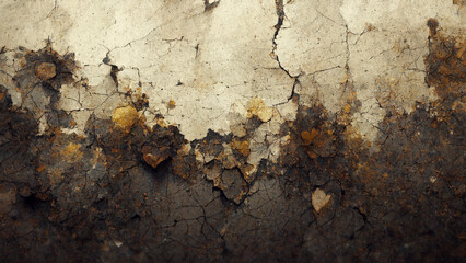 Grunge texture, cracked dirty wall
