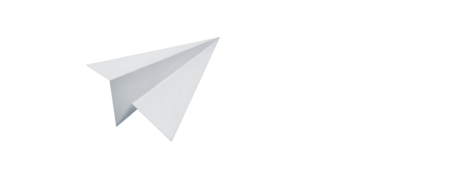Paper plane on transparent background png