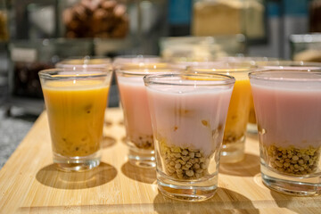 Buffet for breakfast, dinner and desserts