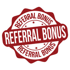 Referral bonus grunge rubber stamp