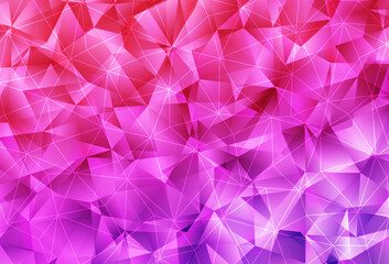 Light Purple, Pink vector pattern with polygonal style.