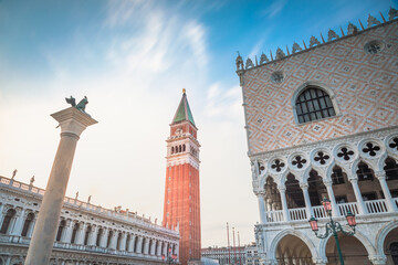 San Marco square and campanile bell tower, Venice, Italy