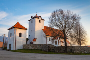 Fototapeta na wymiar Gothic church in Turany village, Slovakia.