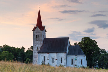Fototapeta na wymiar Gothic Church in Turciansky Dur village, Turiec region, Slovakia.
