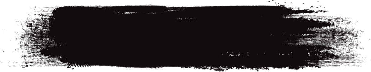 Black brush stroke isolated on white background. Trendy brush stroke vector for black ink paint, grunge backdrop, dirt banner, watercolor design and dirty texture. Brush stroke vector