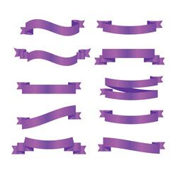 Obraz premium Purple ribbon symbolizing cancer survivors, gynecologic cancer. Violet ribbon vector