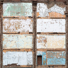 old building wall with different textures