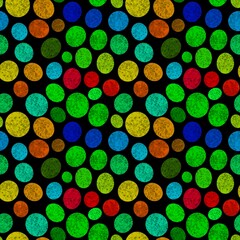 Abstract circle seamless watercolor polka dots pattern for fabrics and wrapping paper and kids clothes print