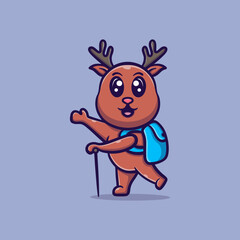 cute reindeer vector icon illustration