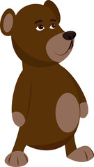 Isolated cartoon bear