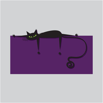 Lazy cat illustration