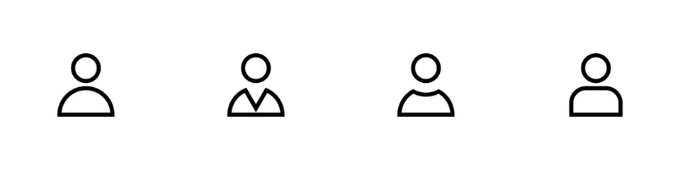 Conjunto de iconos de usuario. Concepto de perfil y avatar. Ilustración vectorial