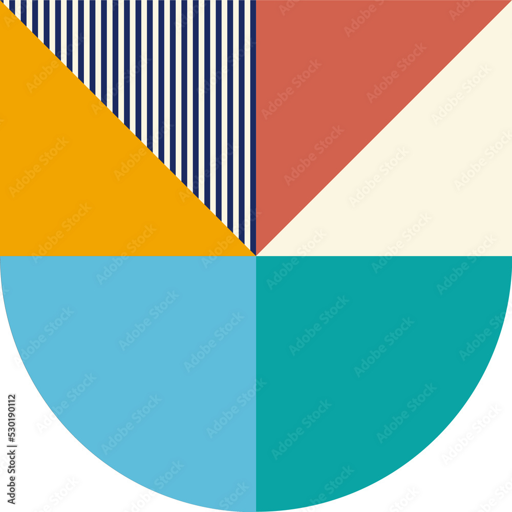 Aufkleber trendy geometric with checkered patterns in multiple colors and shapes. creative contemporary design element in square for decoration of pop theme design.
