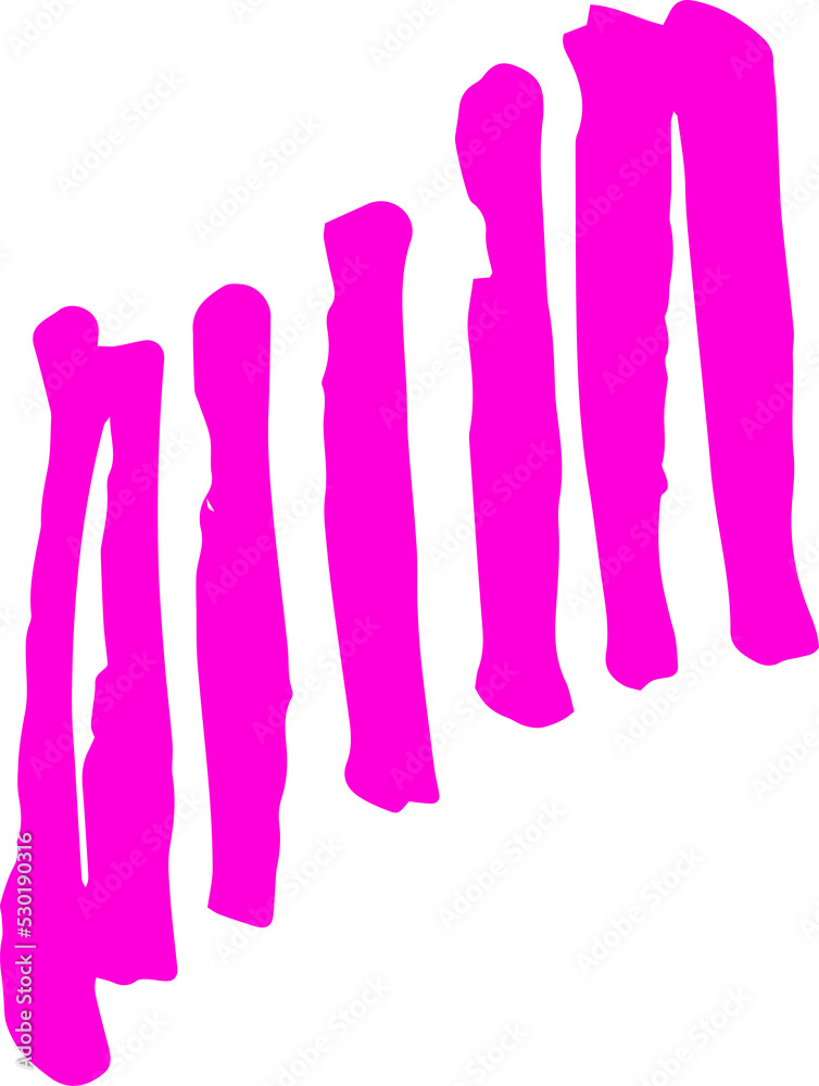 Aufkleber abstract colorful scribble line stroke, artistic graphic design elements for lower third, brush line