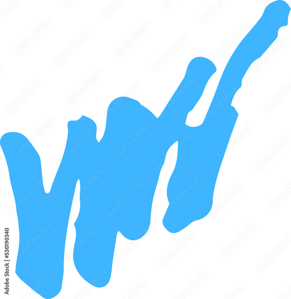 Aufkleber abstract colorful scribble line stroke, artistic graphic design elements for lower third, brush line