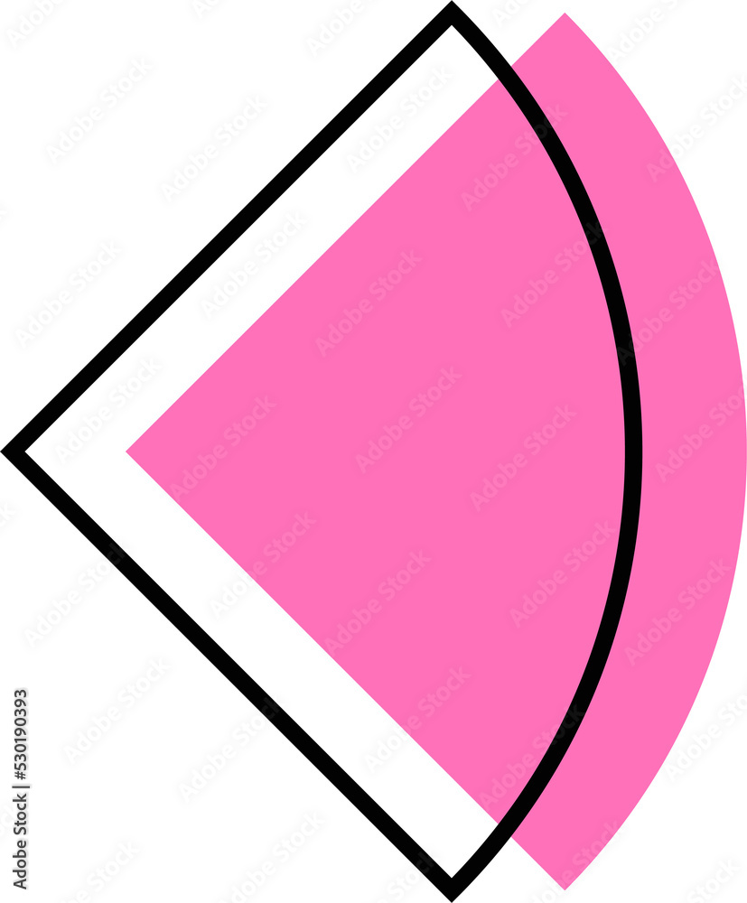Poster round abstract trendy design element. aesthetic shape for creative design ornament. collection of mi