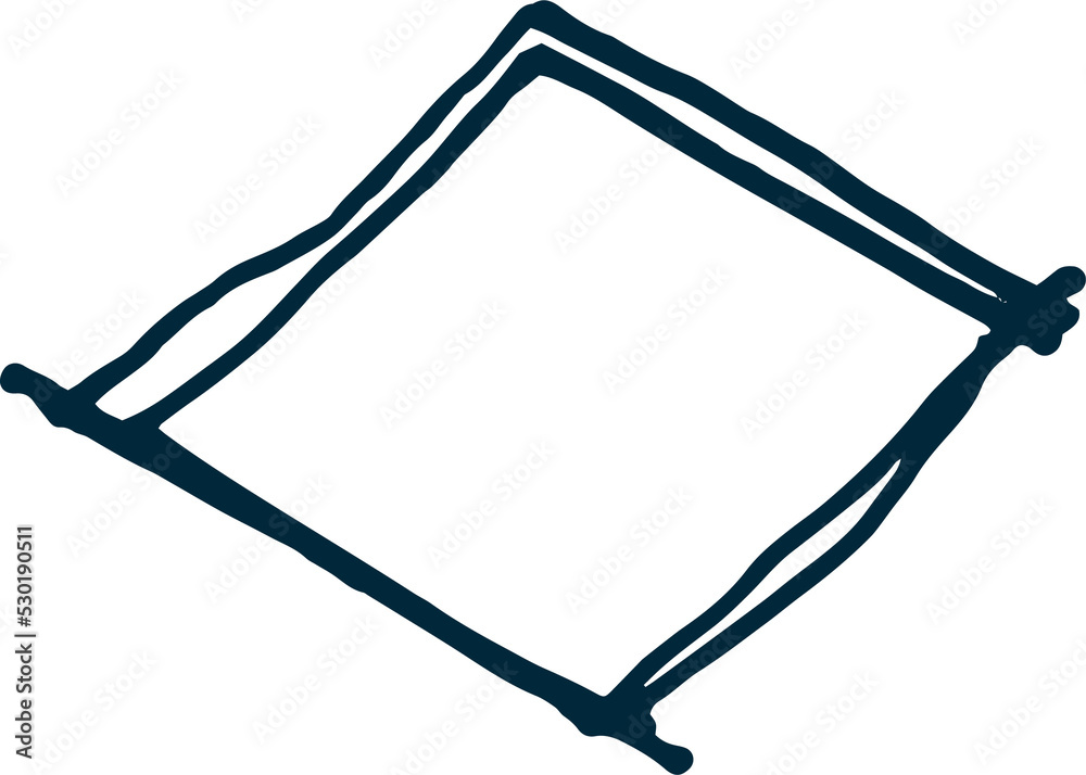 Poster basic shapes hand drawn geometric line for design element. a collection of random shape icon for ill