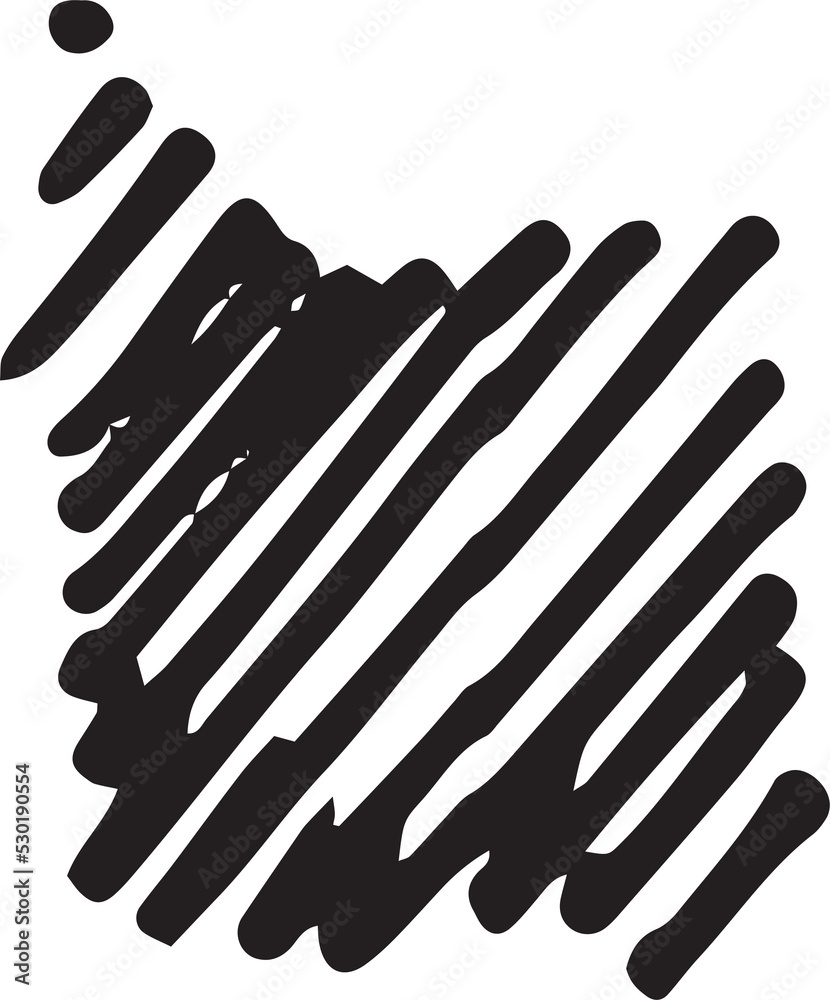 Aufkleber abstract stroke in doodle art and scribble for design element