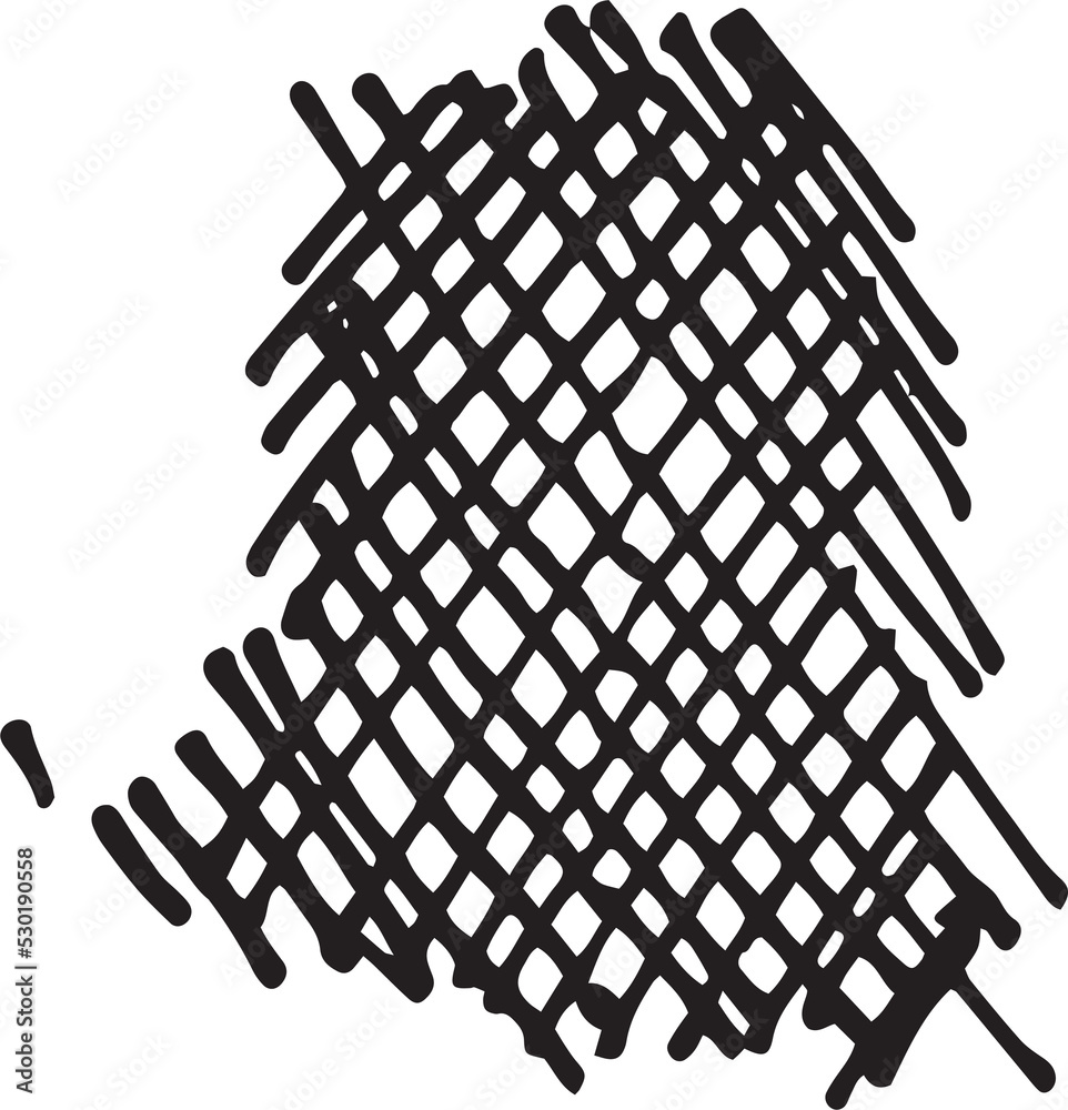 Poster abstract stroke in doodle art and scribble for design element