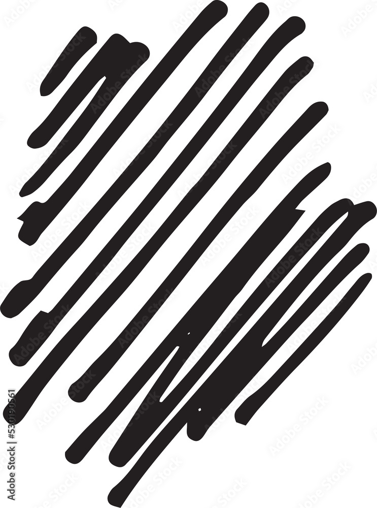 Aufkleber abstract stroke in doodle art and scribble for design element