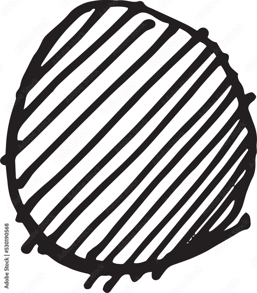 Aufkleber abstract stroke in doodle art and scribble for design element