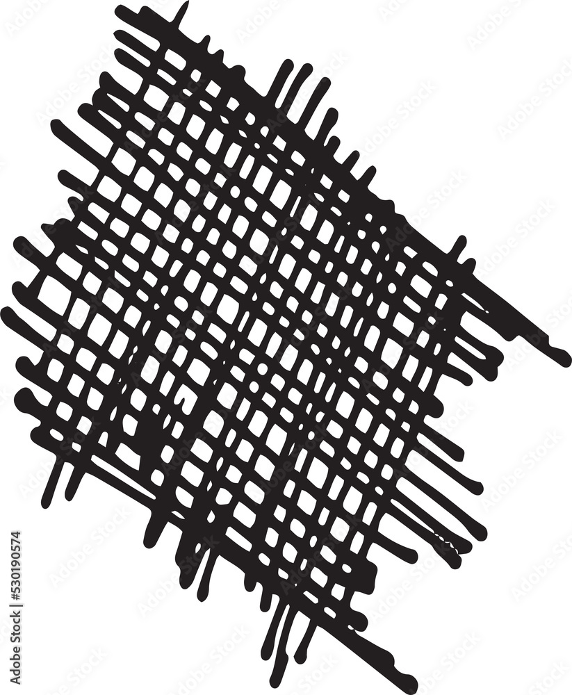 Aufkleber abstract stroke in doodle art and scribble for design element