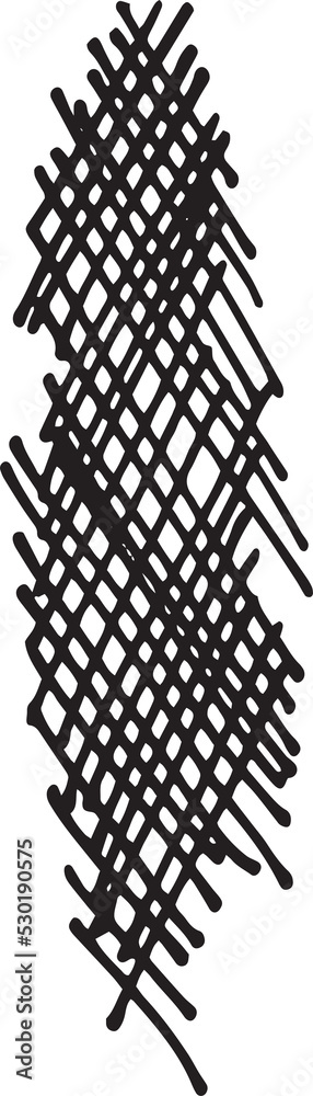 Aufkleber abstract stroke in doodle art and scribble for design element