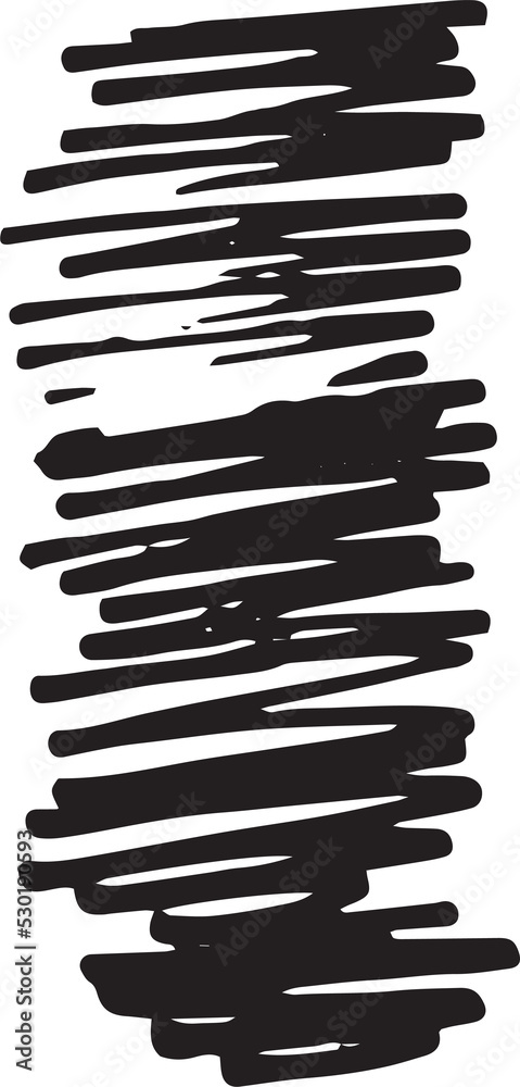 Aufkleber abstract stroke in doodle art and scribble for design element