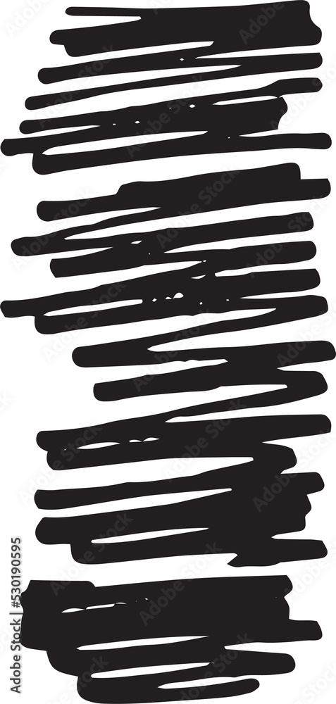 Aufkleber abstract stroke in doodle art and scribble for design element