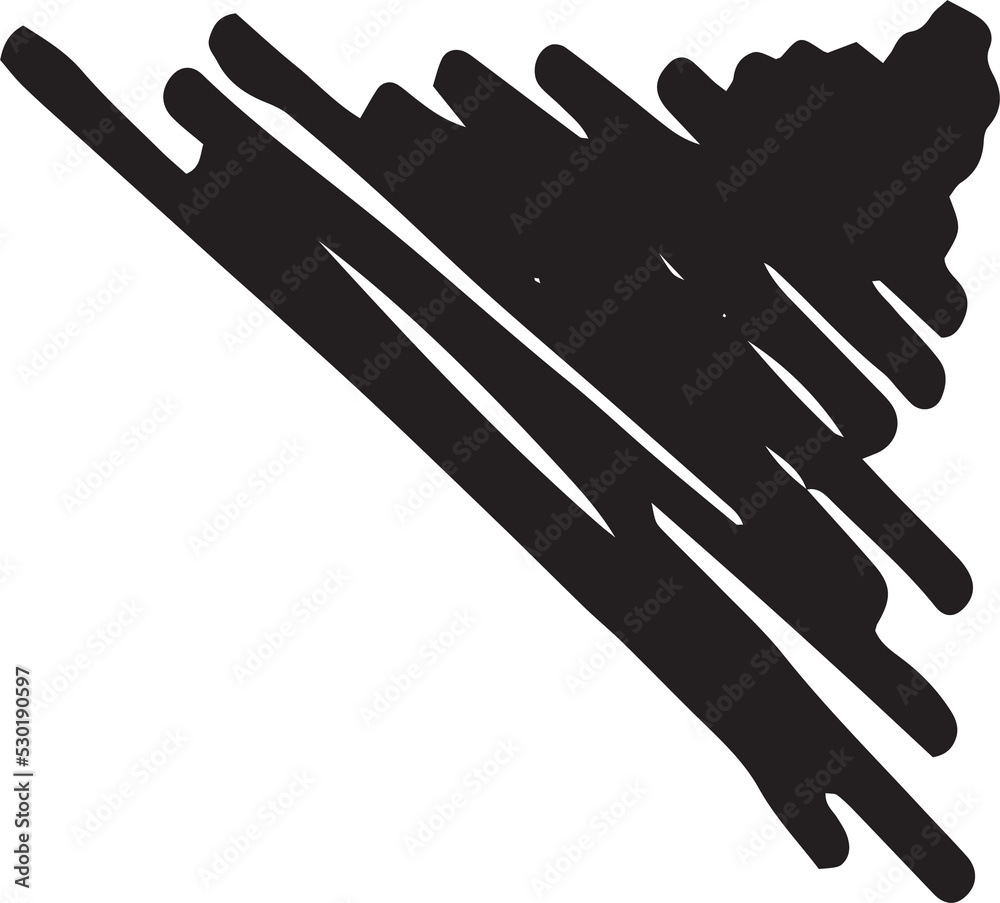 Poster abstract stroke in doodle art and scribble for design element