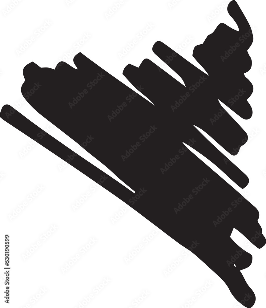 Aufkleber abstract stroke in doodle art and scribble for design element